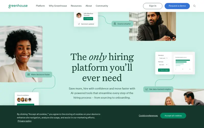 Screenshot of greenhouse.com