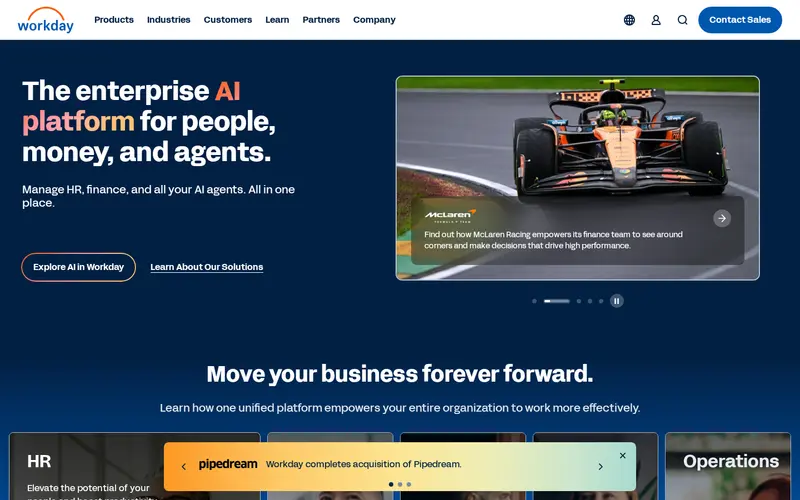 Screenshot of workday.com
