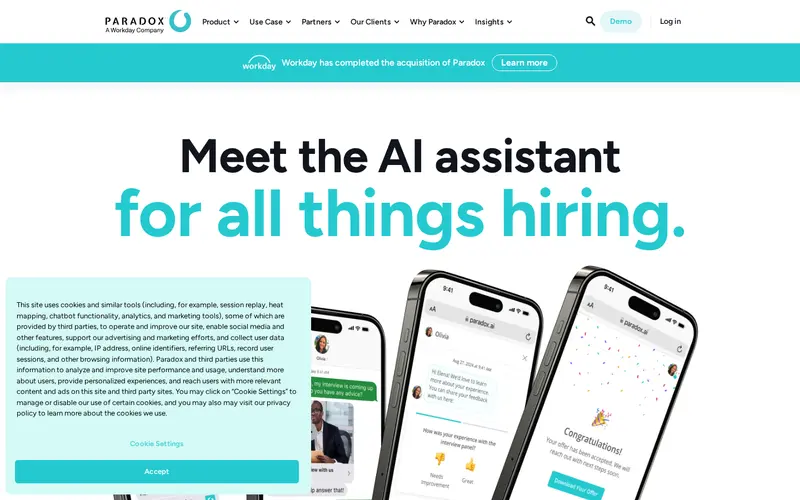 Screenshot of paradox.ai