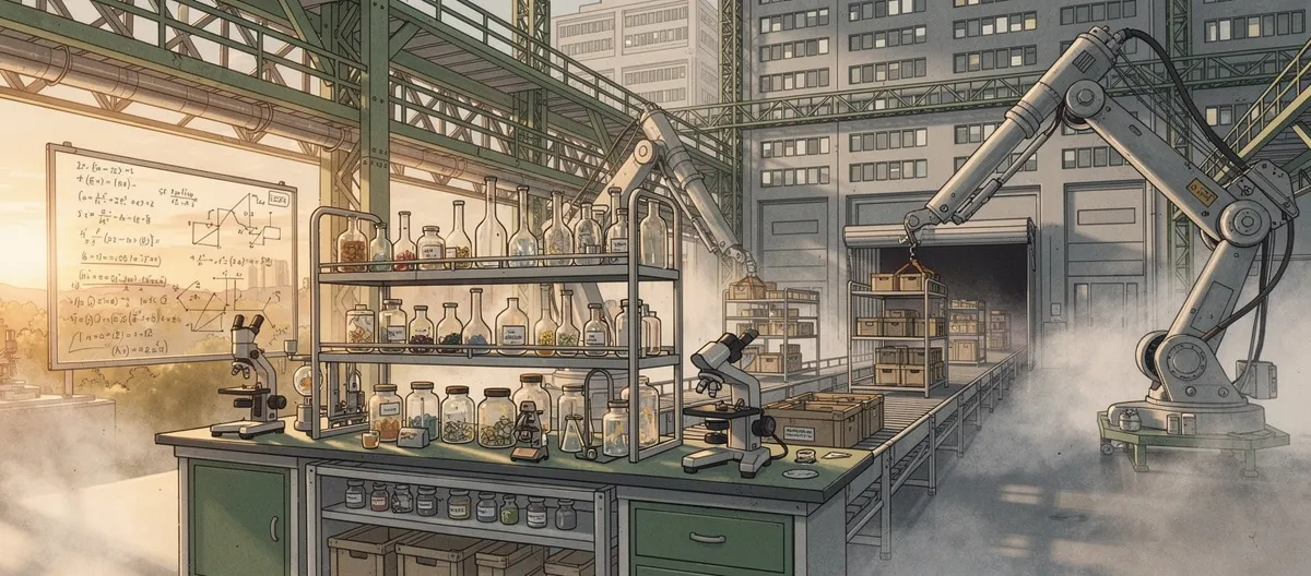 SageScreen vs ModernHire Featured Image - SageScreen Illustrated scene of a science-first interview platform being dismantled and absorbed into a private equity corporate complex — SageScreen vs ModernHire